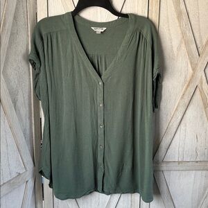 Orvis Textured Green Blouse